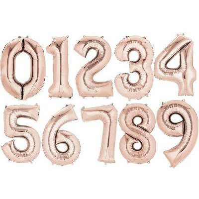 balon folie metalizata rose gold