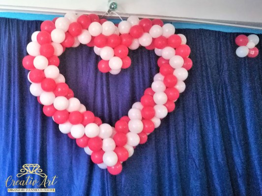 inima din baloane nunta